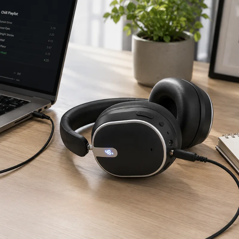Słuchawki H2 Bluetooth z wejściem AUX 3,5 mm
